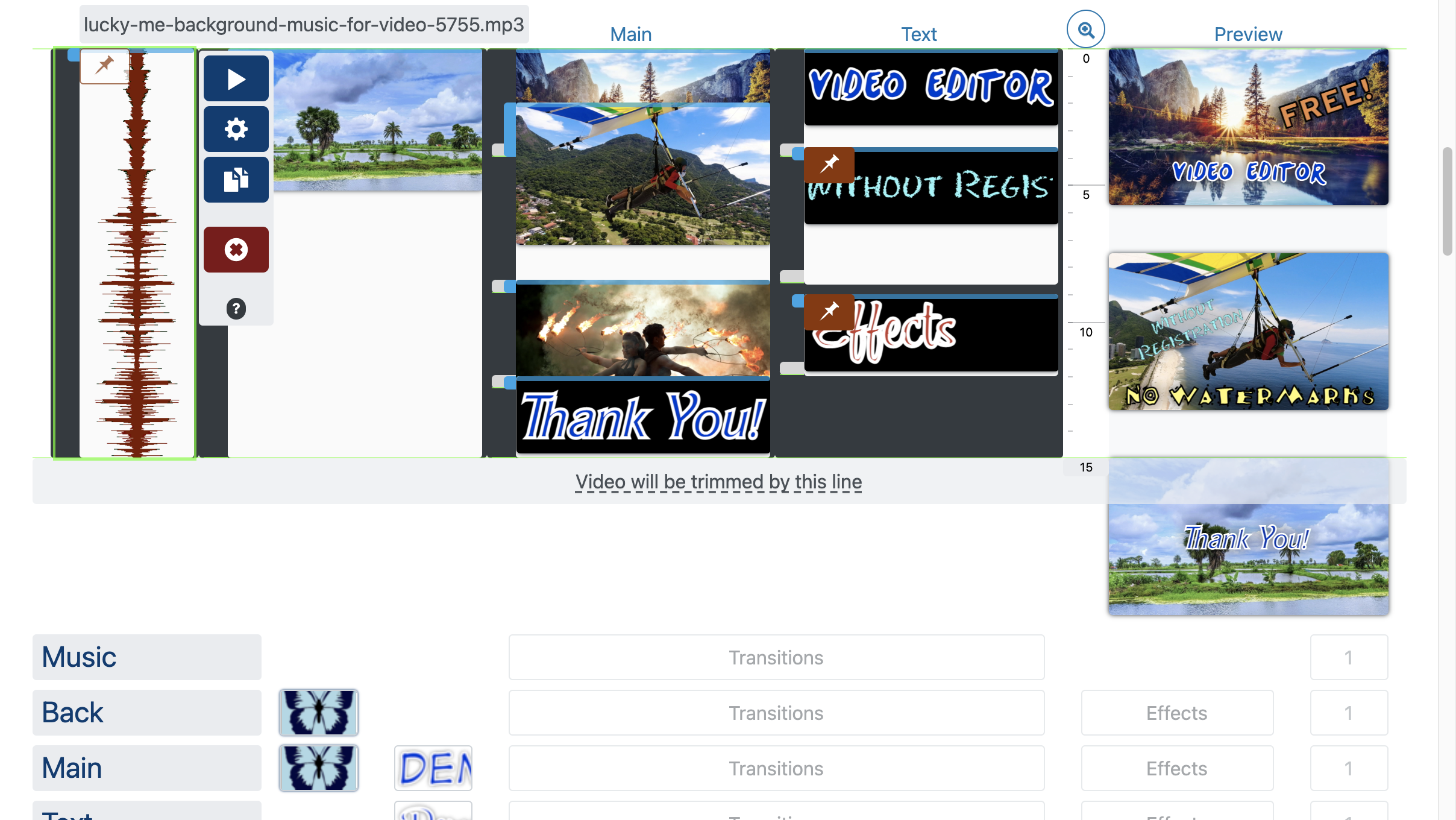Simple and Easy Free video editor online no registration no watermark