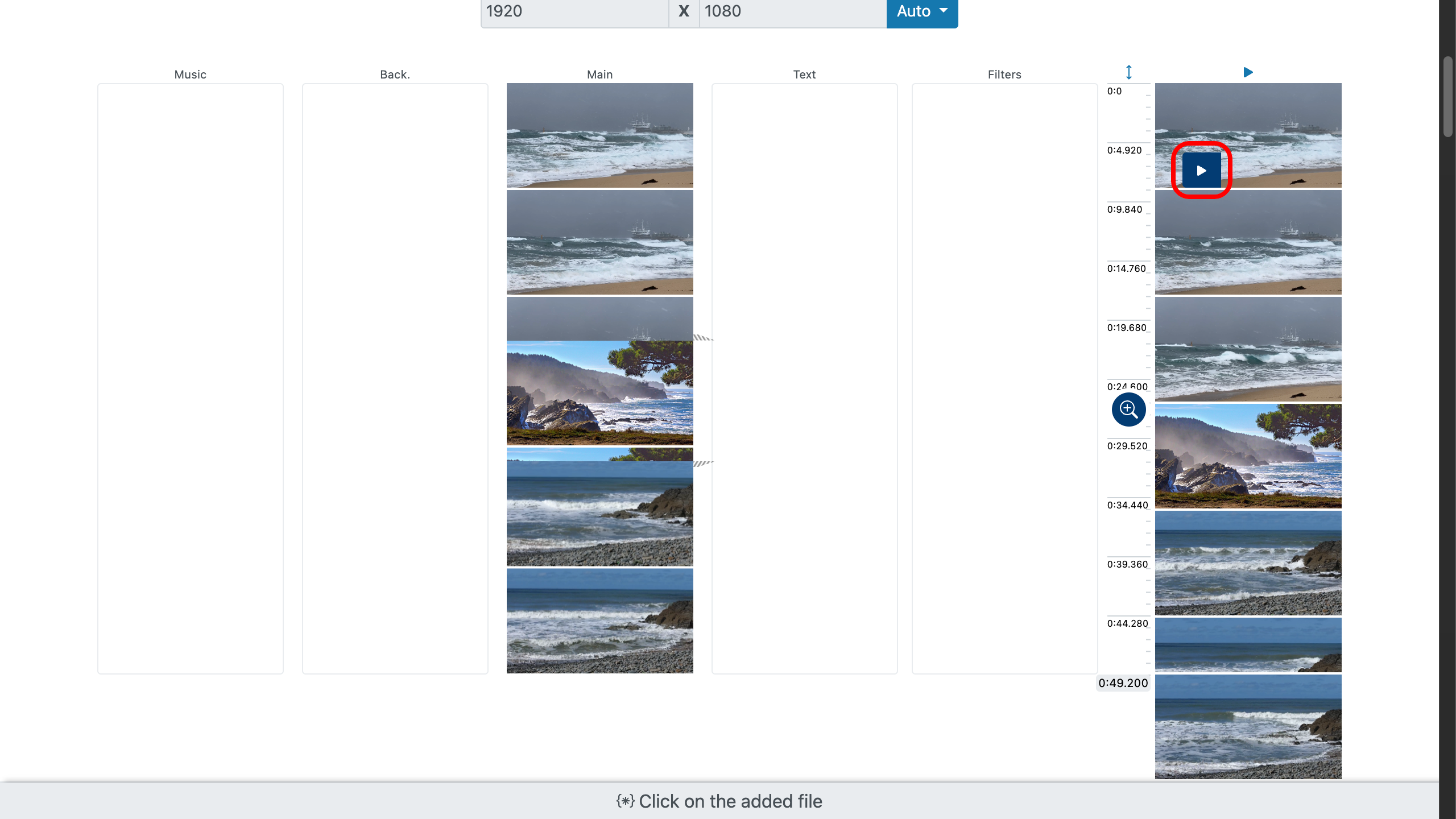 Join videos without transitions – preview