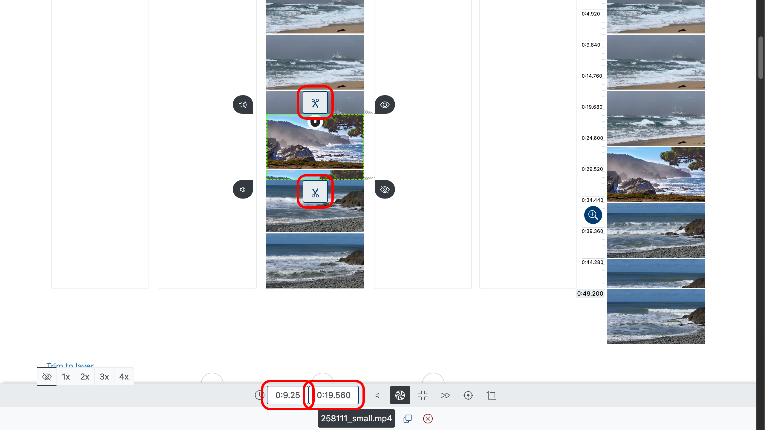 Join videos without transitions – trim video