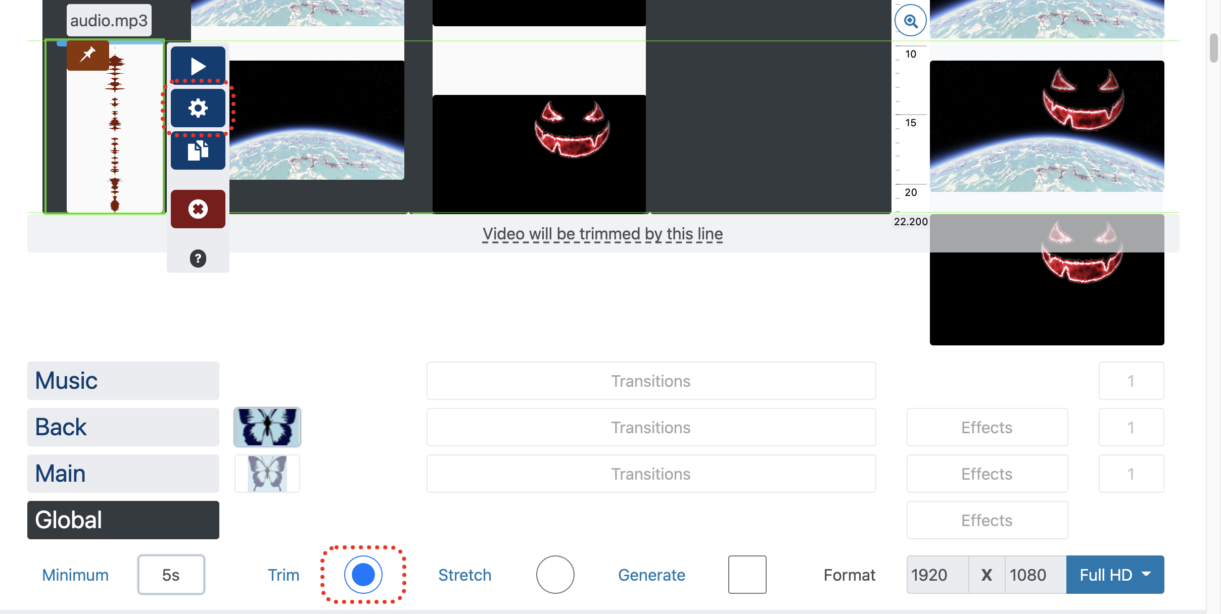 Add gif to video: add music and put gif in mp4 video with online video maker  and converter