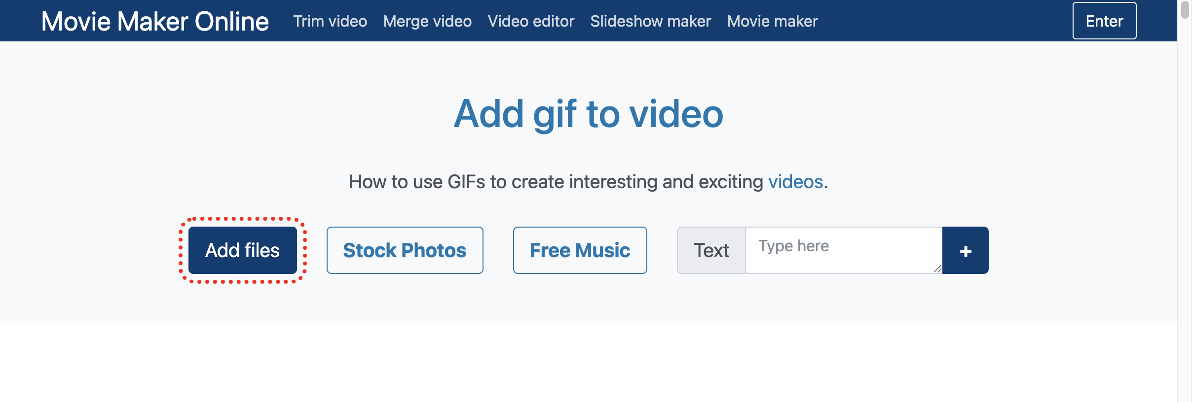 Make a video from gif - add gif