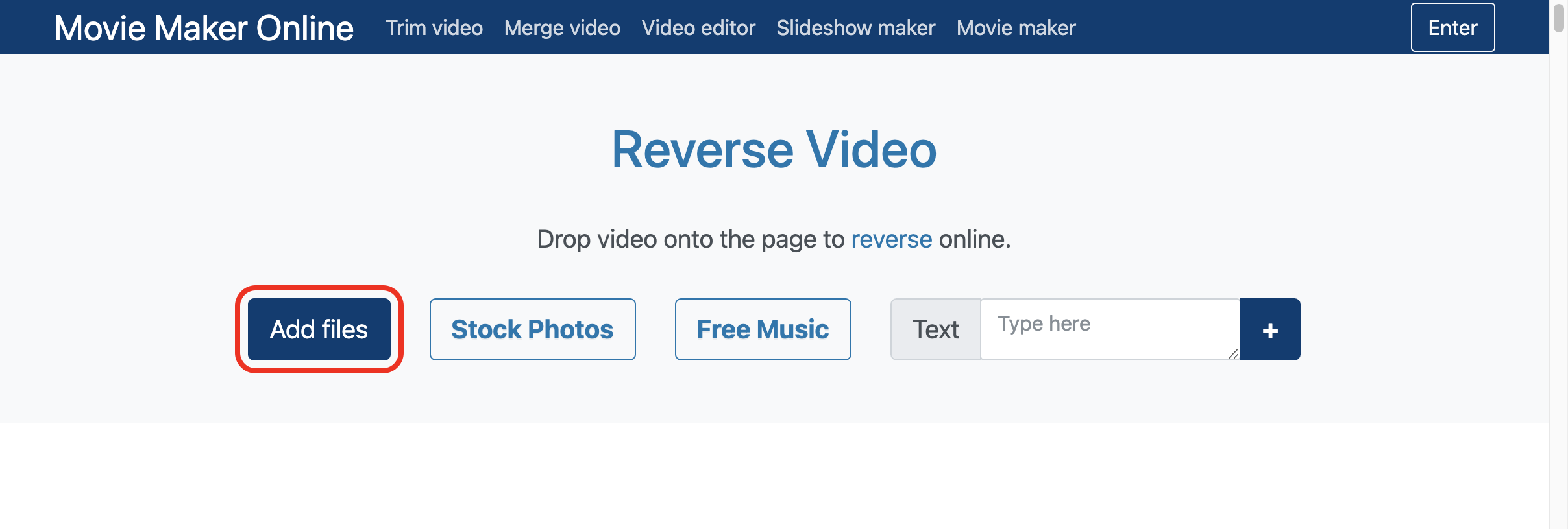 Add video to reverse