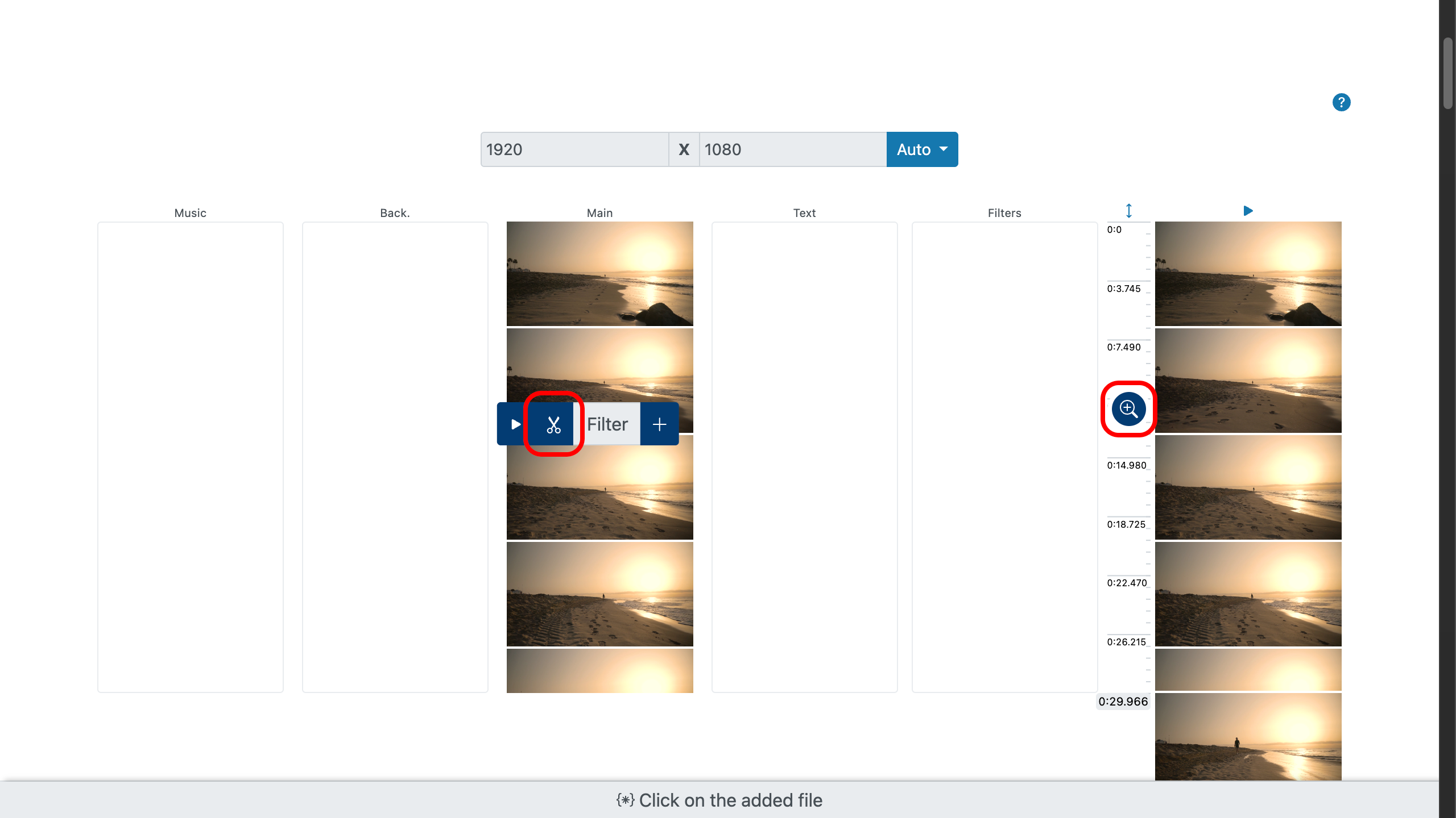 Change speed of specific video or audio parts