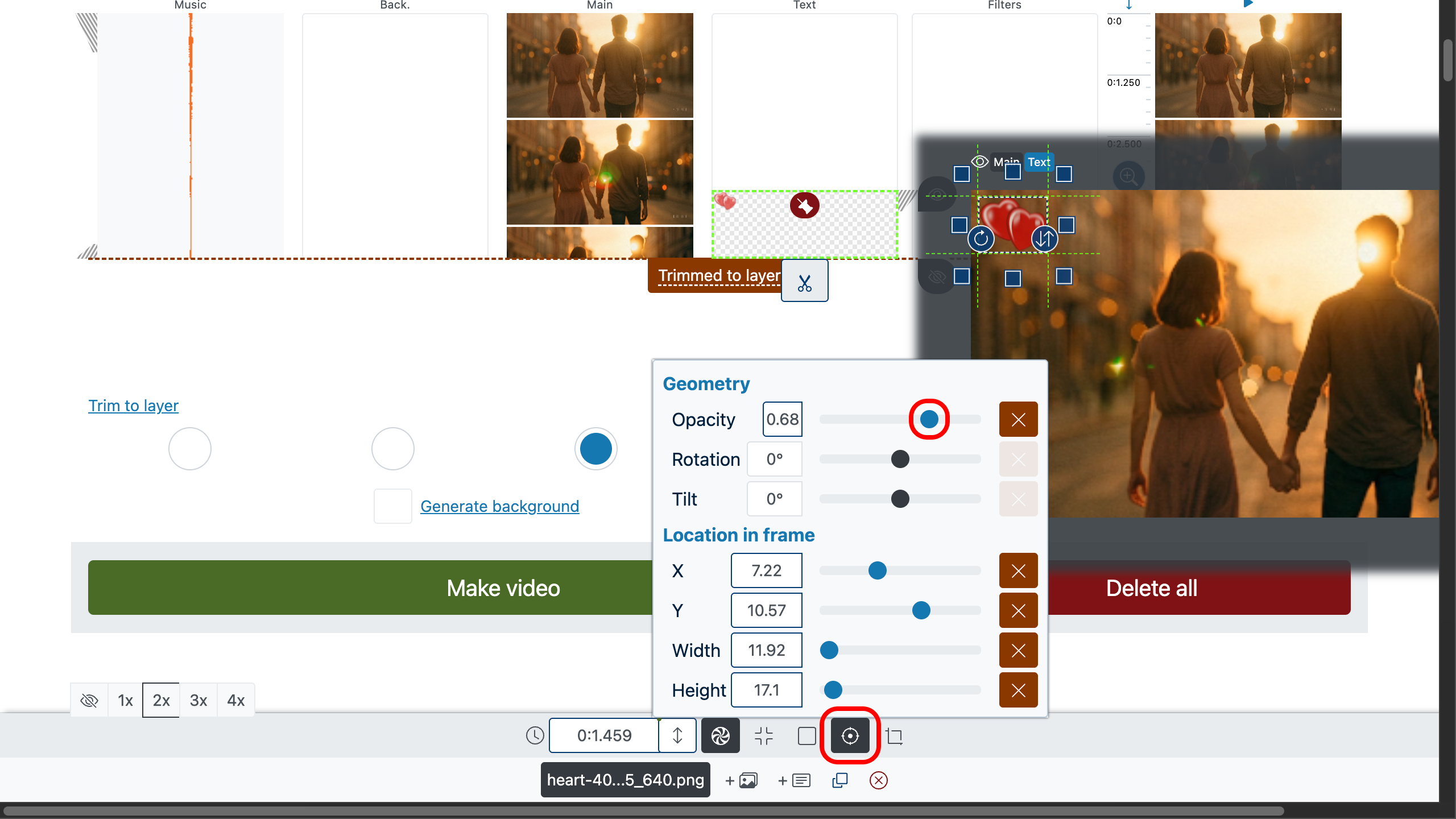 Video Editor Without Watermark — Adjust Watermark Opacity